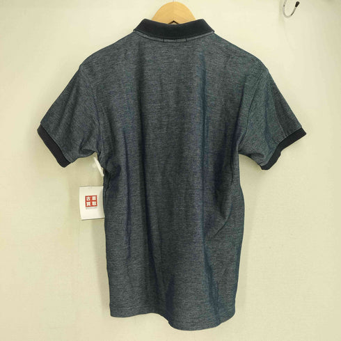フレッドペリー FRED PERRY 日本製 月桂樹 ロゴ刺繍 半袖ポロシャツ 杢ネイビー メンズ JPN:M