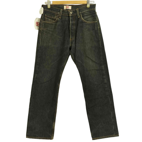 リーバイス Levis ボタン裏4032 501 ボタンフライ ストレートブラックデニムパンツ メンズ W30L30