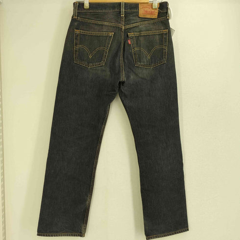 リーバイス Levis ボタン裏4032 501 ボタンフライ ストレートブラックデニムパンツ メンズ W30L30