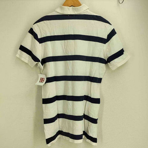 ポロラルフローレン POLO RALPH LAUREN COSTOM FIT ポニー刺繍 ボーダー 半袖ラガーシャツ メンズ M