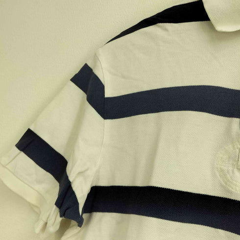 ポロラルフローレン POLO RALPH LAUREN COSTOM FIT ポニー刺繍 ボーダー 半袖ラガーシャツ メンズ M