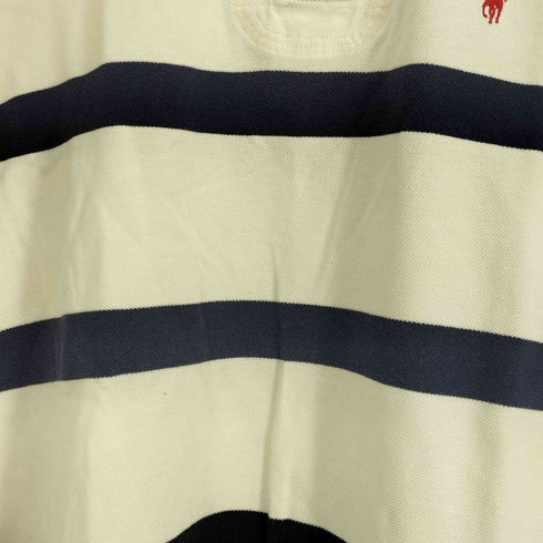 ポロラルフローレン POLO RALPH LAUREN COSTOM FIT ポニー刺繍 ボーダー 半袖ラガーシャツ メンズ M