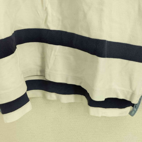 ポロラルフローレン POLO RALPH LAUREN COSTOM FIT ポニー刺繍 ボーダー 半袖ラガーシャツ メンズ M
