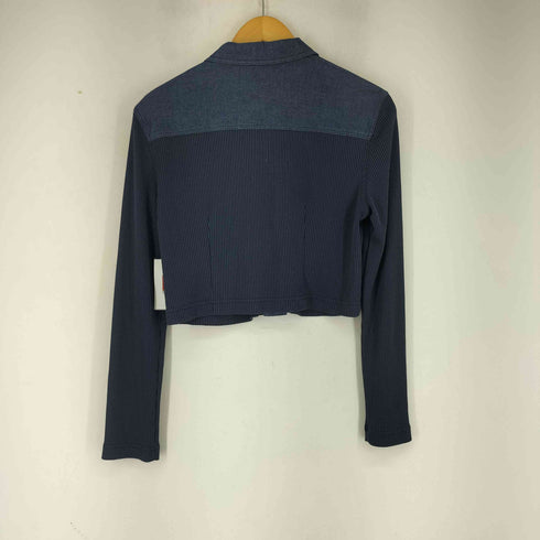 EVAJOY ニット切替 シャツジャケット レディース