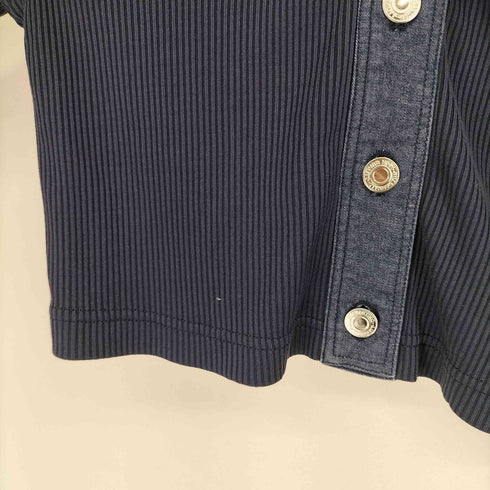 EVAJOY ニット切替 シャツジャケット レディース