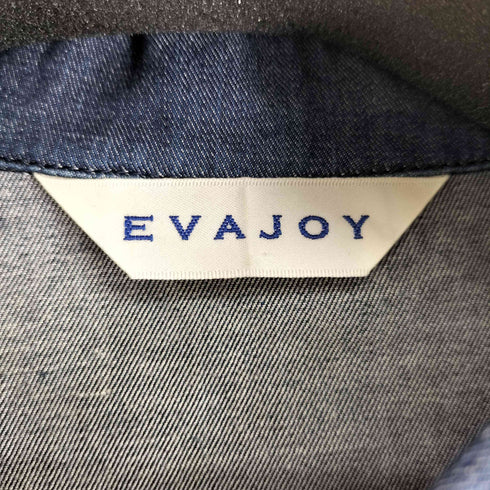 EVAJOY ニット切替 シャツジャケット レディース