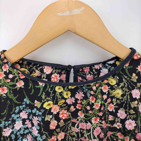 ザラ ZARA フラワープリント フリル ブラウス レディース import:M