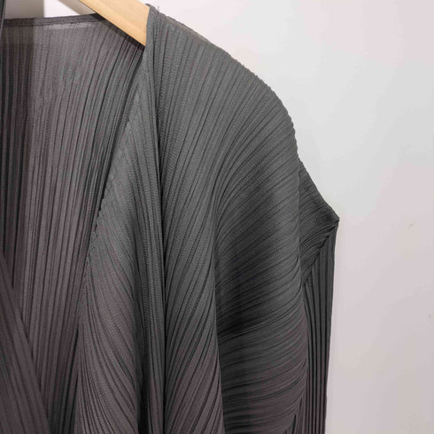プリーツプリーズイッセイミヤケ PLEATS PLEASE ISSEY MIYAKE 90-00S AW プリーツ ロングカーディガン ストール付き レディース JPN:3
