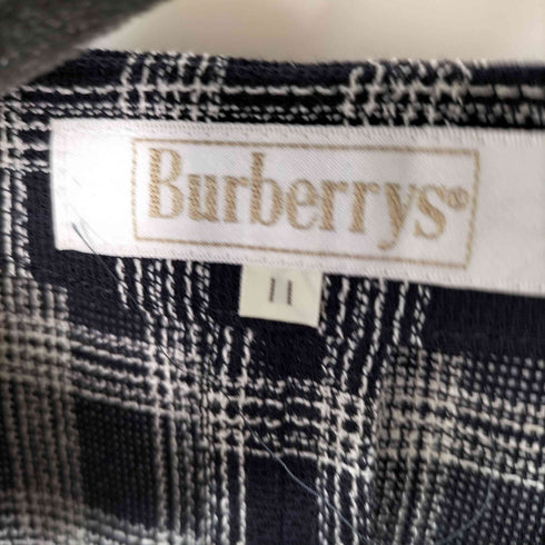 バーバリーズ BURBERRYS ウールシルク ノーカラージャケット スカートセットアップ レディース 11