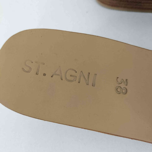 st.agni レザーメッシュサンダル レディース JPN:38