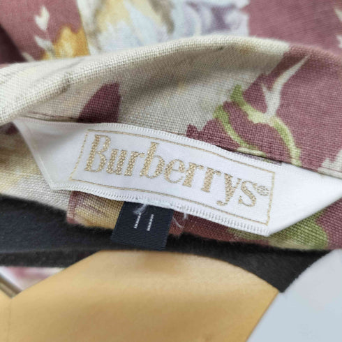 バーバリーズ BURBERRYS フラワー柄 リネンジャケット スカートセットアップ レディース 11