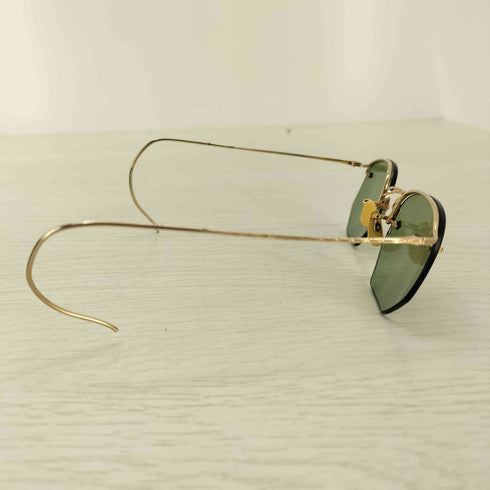 American Optical ハーフリムヘキサゴンレンズサングラス 12KGF メンズ