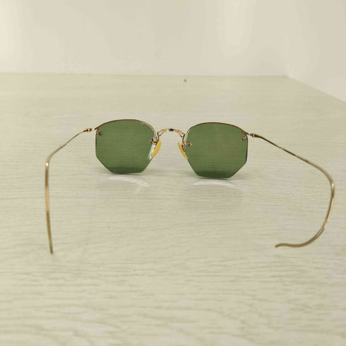 American Optical ハーフリムヘキサゴンレンズサングラス 12KGF メンズ