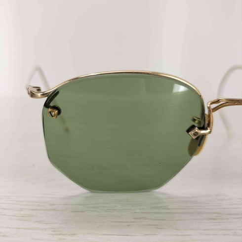 American Optical ハーフリムヘキサゴンレンズサングラス 12KGF メンズ