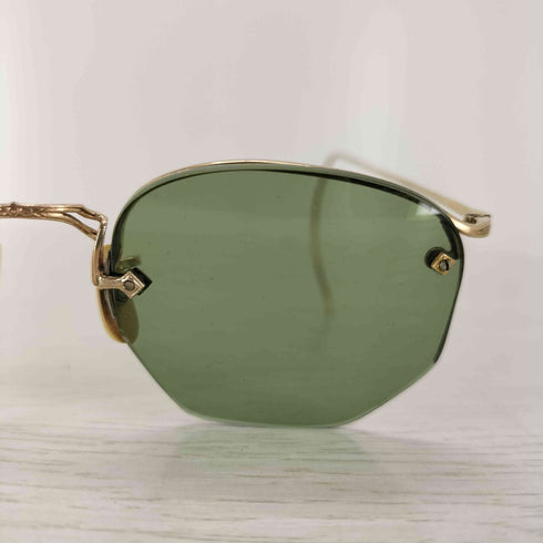 American Optical ハーフリムヘキサゴンレンズサングラス 12KGF メンズ