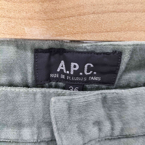 アーペーセー A.P.C. フランス製 ベルベットストレートパンツ レディース JPN:36