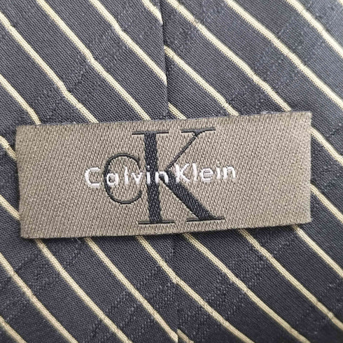 カルバンクライン CALVIN KLEIN ストライプ シルクネクタイ メンズ
