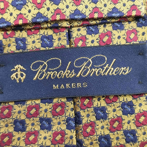 ブルックスブラザーズ BROOKS BROTHERS 総柄 シルクネクタイ メンズ