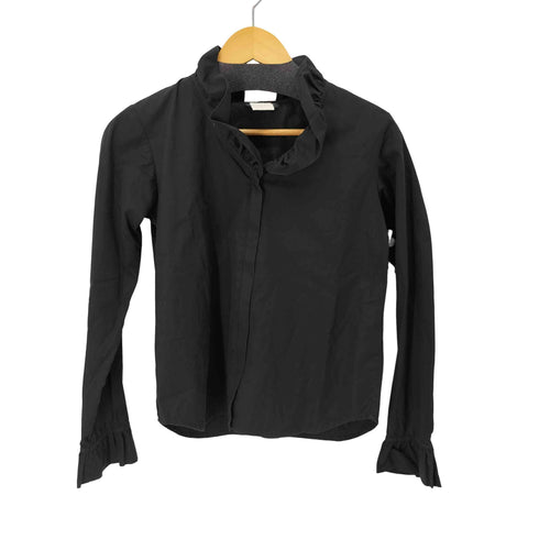アニエスベー agnes b. ジップアップ フリルシャツ レディース JPN:38