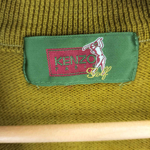 ケンゾーゴルフ KENZO GOLF 90S ウール100% ネイティブ切替 ニットベスト レディース