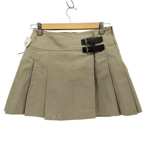 バーバリーブルーレーベル BURBERRY BLUE LABEL 裏地ノバチェック バックル ミニスカート レディース 38