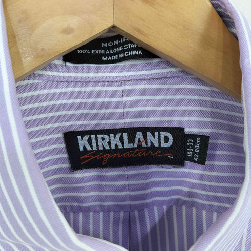 KIRKLAND コットンストライプL/S BDシャツ メンズ 162/1