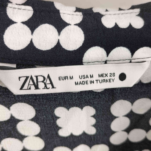 ザラ ZARA 幾何学模様シャツドレス レディース M