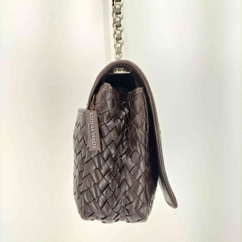 ボッテガヴェネタ BOTTEGA VENETA イタリア製 イントレチャート レザー メッセンジャーバッグ レディース