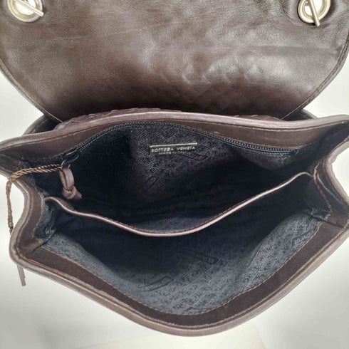 ボッテガヴェネタ BOTTEGA VENETA イタリア製 イントレチャート レザー メッセンジャーバッグ レディース