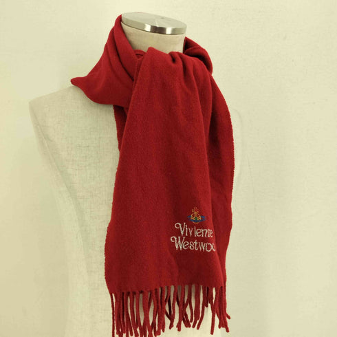ヴィヴィアンウエストウッドアクセサリー Vivienne Westwood Accessories オーブロゴ刺繍 ウールマフラー レディース