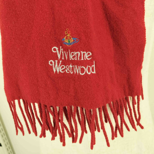 ヴィヴィアンウエストウッドアクセサリー Vivienne Westwood Accessories オーブロゴ刺繍 ウールマフラー レディース