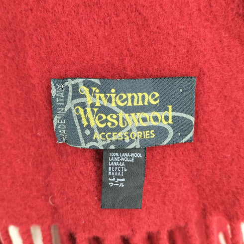ヴィヴィアンウエストウッドアクセサリー Vivienne Westwood Accessories オーブロゴ刺繍 ウールマフラー レディース