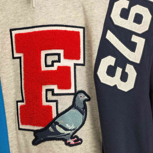 フィラ FILA ×STAPLE PIGEON パッチワークプルオーバーパーカー メンズ L