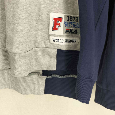 フィラ FILA ×STAPLE PIGEON パッチワークプルオーバーパーカー メンズ L