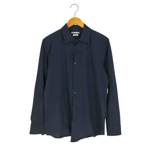 ザラ ZARA KNIT FABRIC ロングスリーブ シャツ メンズ import:M