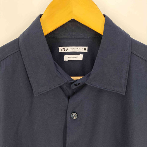 ザラ ZARA KNIT FABRIC ロングスリーブ シャツ メンズ import:M