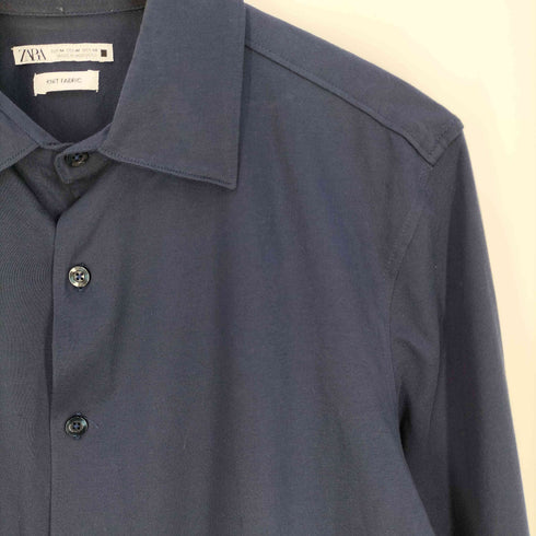 ザラ ZARA KNIT FABRIC ロングスリーブ シャツ メンズ import:M