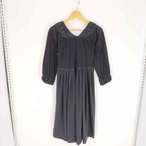 ザラ ZARA COLLECTION 装飾 異素材 切替 ワンピース レディース import:M
