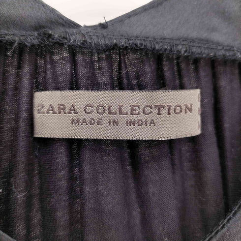 ザラ ZARA COLLECTION 装飾 異素材 切替 ワンピース レディース import:M