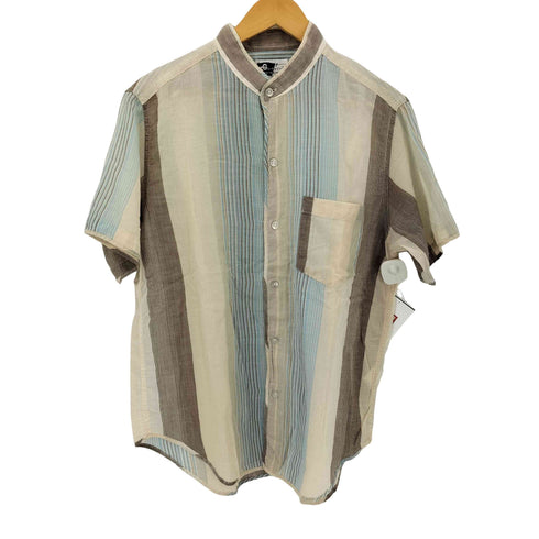 エンジニアードガーメンツ Engineered Garments マルチストライプ バンドカラー S/S シャツ メンズ JPN:M