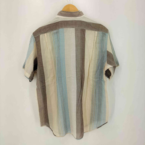 エンジニアードガーメンツ Engineered Garments マルチストライプ バンドカラー S/S シャツ メンズ JPN:M