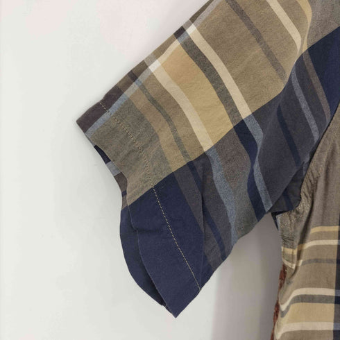 ネペンテス NEPENTHES Rough & Tumble コットン マルチパターン切替 S/S シャツ メンズ JPN:S