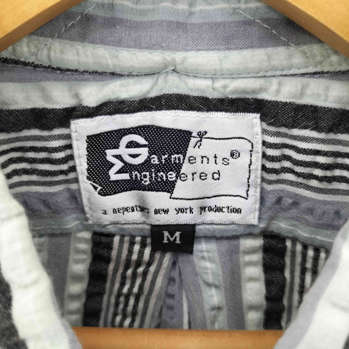 エンジニアードガーメンツ Engineered Garments 旧タグ ストライプ シアサッカー プルオーバー B.D S/S シャツ メンズ JPN:M