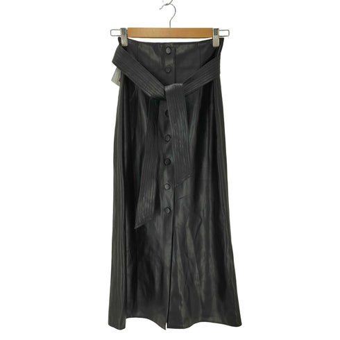 ザラ ZARA フェイクレザー ウエストベルトフレアスカート レディース JPN:XS