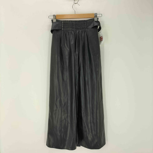 ザラ ZARA フェイクレザー ウエストベルトフレアスカート レディース JPN:XS