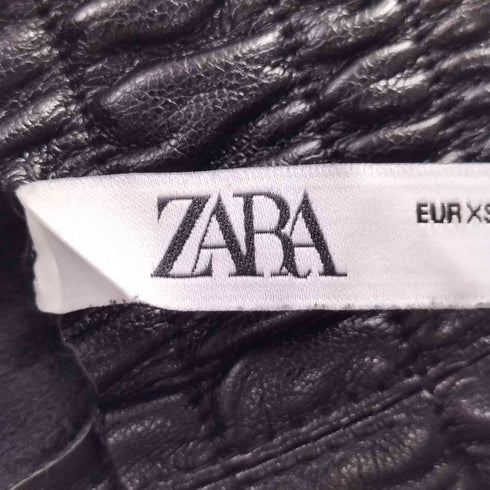 ザラ ZARA フェイクレザー ウエストベルトフレアスカート レディース JPN:XS