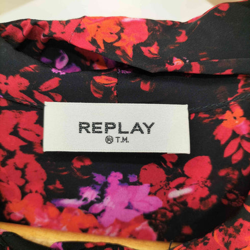 リプレイ REPLAY ボウタイ総柄L/Sシャツ レディース XS