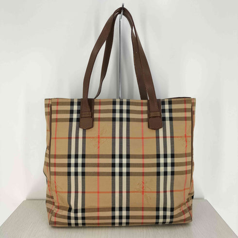 バーバリー BURBERRY ノバチェック ホースマーク キャンバス トートバッグ レディース