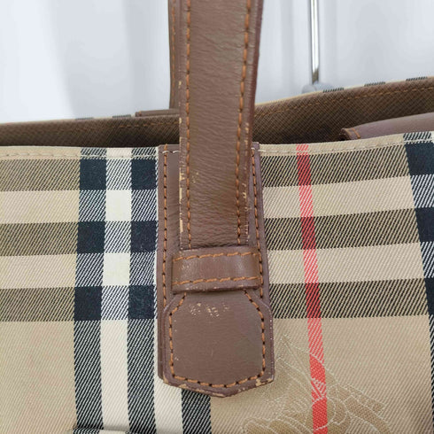 バーバリー BURBERRY ノバチェック ホースマーク キャンバス トートバッグ レディース