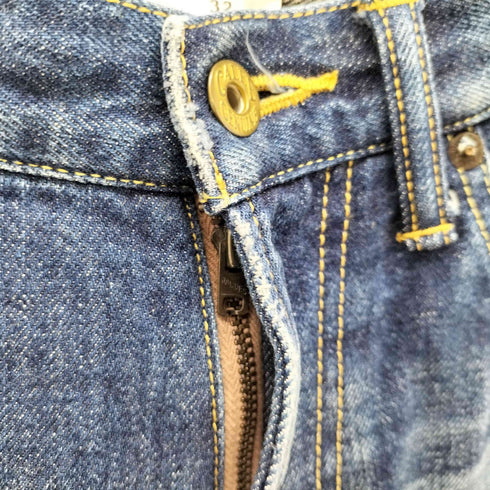 キャリー CALEE ダメージ加工ストレートデニムパンツ メンズ 32